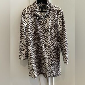 Banana Republic animal print jacket size M brown white